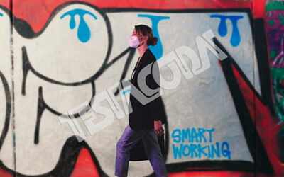 Young Businesswoman walking